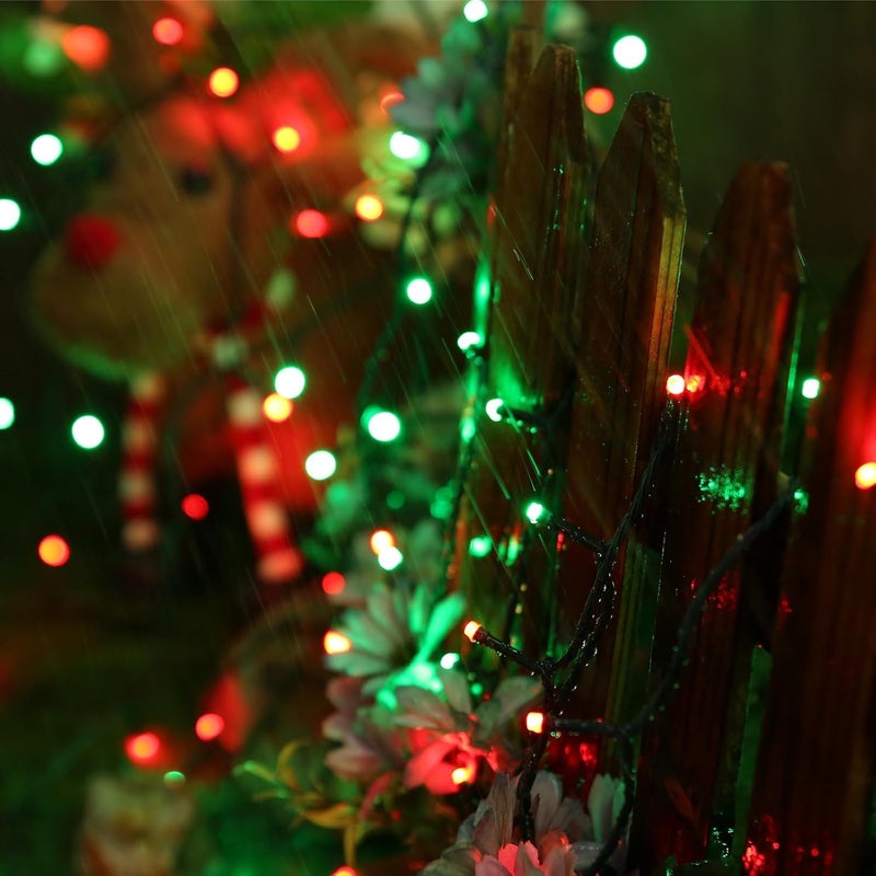Joomer Christmas String Lights - 32FT 100LED Plug-in RGB String Lights with Remote, Waterproof Outdoor Indoor with Timer Memory Function for Tree, Yard, Christmas Decor (Non-Connectable) - Image 5